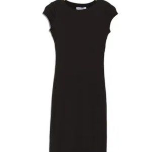 Velvet Torch Cap Sleeve Scoop Neck Midi Dress